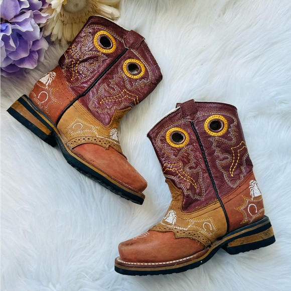 Toddler Old Corral Mexican Horse Embroidered Western Boots - Picture 1 of 6